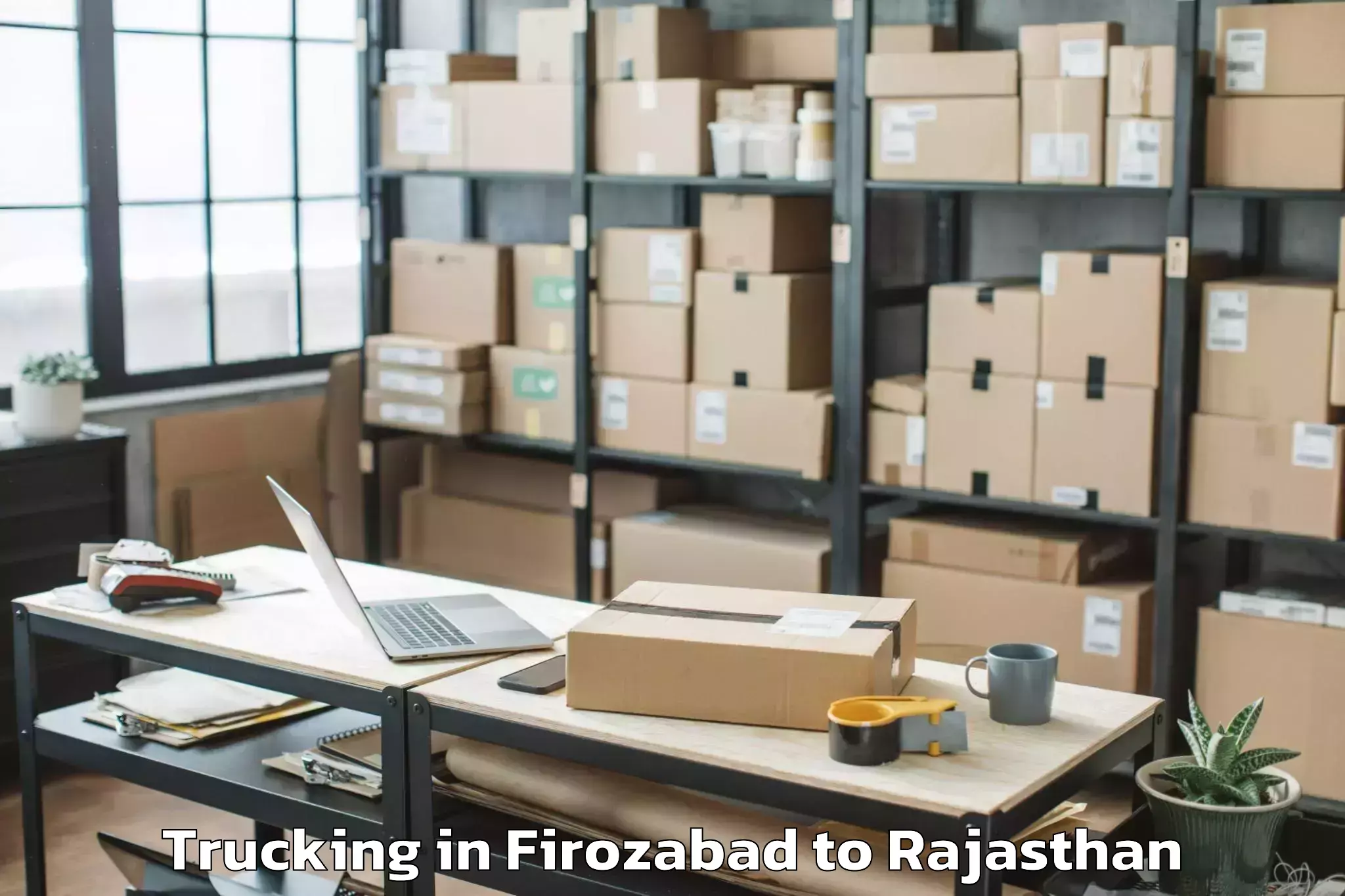 Book Firozabad to Pipalda Trucking